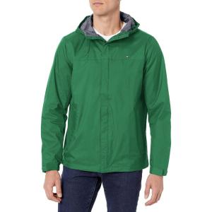 imageTommy Hilfiger Mens Lightweight Breathable Waterproof Hooded Rain JacketGreen