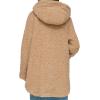 imageAndrew Marc Womens Cozy Zip Front Hooded Teddy CoatCamel