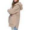 imageAndrew Marc Womens Cozy Zip Front Hooded Teddy CoatMushroom