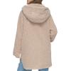 imageAndrew Marc Womens Cozy Zip Front Hooded Teddy CoatMushroom