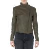 imageAndrew Marc Womens Asymmetrical Leather JacketOlive