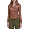 imageAndrew Marc Womens Asymmetrical Leather JacketWhiskey