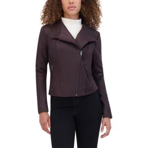imageAndrew Marc Womens Asymmetrical Leather JacketBurgundy