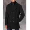 imageAndrew Marc Mens Burnett Melton Wool Pea Coat Jacket Charcoal Large
