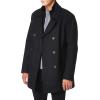 imageAndrew Marc Mens Burnett Melton Wool Pea Coat Jacket Ink Large