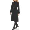 imageCole Haan Womens Flared Trench Slick Wool CoatBblack