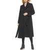 imageCole Haan Womens Flared Trench Slick Wool CoatBblack