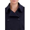 imageCole Haan Womens Flared Trench Slick Wool CoatMidnight