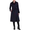 imageCole Haan Womens Flared Trench Slick Wool CoatMidnight