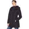 imageCole Haan Womens Taffeta Down Coat with Bib Front and Dramatic HoodBlack
