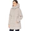 imageCole Haan Womens Taffeta Down Coat with Bib Front and Dramatic HoodCashew