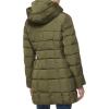 imageCole Haan Womens Taffeta Down Coat with Bib Front and Dramatic HoodDusty Olive