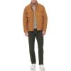 imageDOCKERS Mens Faux Leather Military JacketGold Nubuck Faux Suede