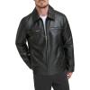 imageDOCKERS Mens James Faux Leather JacketBlack Modern Zip