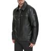 imageDOCKERS Mens James Faux Leather JacketBlack Modern Zip