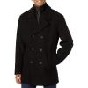 imageAndrew Marc Mens Burnett Melton Wool Pea Coat Jacket Black Large