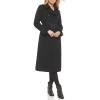 imageCole Haan Womens Flared Trench Slick Wool CoatBblack
