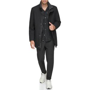 imageAndrew Marc Mens Wool CoatMid and Full LengthBlack Dorsey