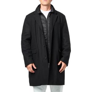 imageAndrew Marc Mens Wool CoatMid and Full LengthBlack Sheffield