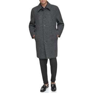 imageAndrew Marc Mens Wool CoatMid and Full LengthCharcoal Houndstooth