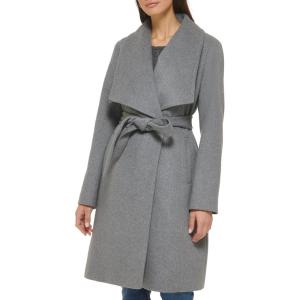 imageCole Haan womens Belted Wool Classically Elegant Coat for Yearround Style Standard and Plus SizeBelted Charcoal
