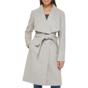 imageCole Haan womens Belted Wool Classically Elegant Coat for Yearround Style Standard and Plus SizeLt Grey
