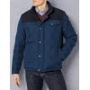 imageCole Haan Mens 28quot Tonal Mix Media Diamond With Faux Sherpa LiningNavy