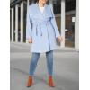 imageCole Haan Womens Belted Wool Classically Elegant Coat for YearRound StyleBelt Ice Blue