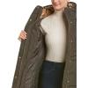 imageCole Haan Womens Mid Length Down Coat with Bib FrontForest