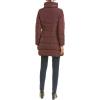 imageCole Haan Womens Mid Length Down Coat with Bib FrontMerlot