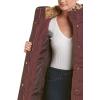 imageCole Haan Womens Mid Length Down Coat with Bib FrontMerlot