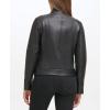 imageCole Haan Womens Zip Front Fully Lined Leather CoatLegacy Black