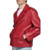 imageDKNY Mens Modern Motorcycle JacketModern Moto Red