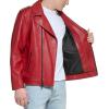 imageDKNY Mens Modern Motorcycle JacketModern Moto Red