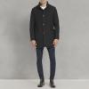 imageKenneth Cole Mens Double Breasted Bib PeacoatBlack