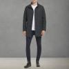 imageKenneth Cole Mens Double Breasted Bib PeacoatCharcoal
