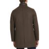 imageKenneth Cole Mens Double Breasted Bib PeacoatMed Brown