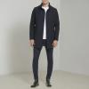 imageKenneth Cole Mens Double Breasted Bib PeacoatNavy