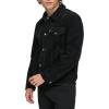 imageLevis Mens Faux Leather Classic Trucker JacketBlack Faux Suede