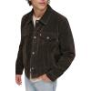 imageLevis Mens Faux Leather Classic Trucker JacketDark Brown Faux Suede