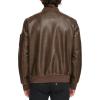 imageLevis Mens Faux Leather Varsity Bomber JacketBrown Pebbled