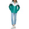 imageLevis Womens Nylon Color Block WindbreakerEmeraldWhite
