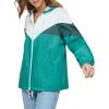 imageLevis Womens Nylon Color Block WindbreakerEmeraldWhite