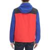 imageTommy Hilfiger Mens Retro Lightweight Taslan Hooded Popover Water Resistant Windbreaker JacketNavyRedRoyal Crest Color Block