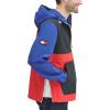 imageTommy Hilfiger Mens Retro Lightweight Taslan Hooded Popover Water Resistant Windbreaker JacketNavyRedRoyal Crest Color Block
