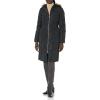 imageCole Haan Womens Long Taffeta Down with Chevron Quilt PatternDark Black