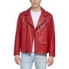 imageDKNY Mens Modern Motorcycle JacketModern Moto Red