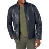 imageDOCKERS Mens The Dylan Faux Leather Racer JacketNavy