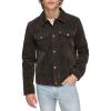 Dark Brown Faux Suede