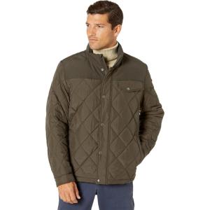 imageCole Haan Mens 28quot Tonal Mix Media Diamond With Faux Sherpa LiningOlive